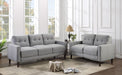 Bowen 2 - piece Upholstered Track Arm Tufted Sofa Set Grey - Walo Furniture