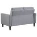 Bowen 2 - piece Upholstered Track Arm Tufted Sofa Set Grey - Walo Furniture