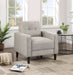 Bowen Upholstered Track Arm Tufted Accent Chair Beige - Walo Furniture