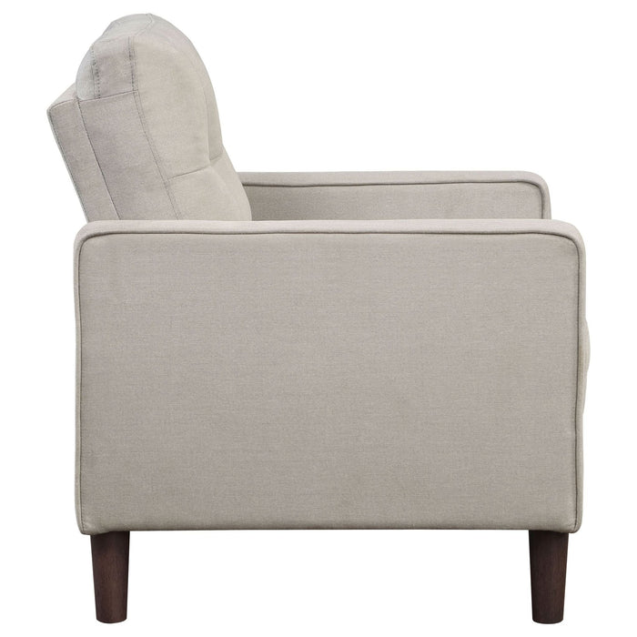 Bowen Upholstered Track Arm Tufted Accent Chair Beige - Walo Furniture