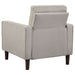 Bowen Upholstered Track Arm Tufted Accent Chair Beige - Walo Furniture