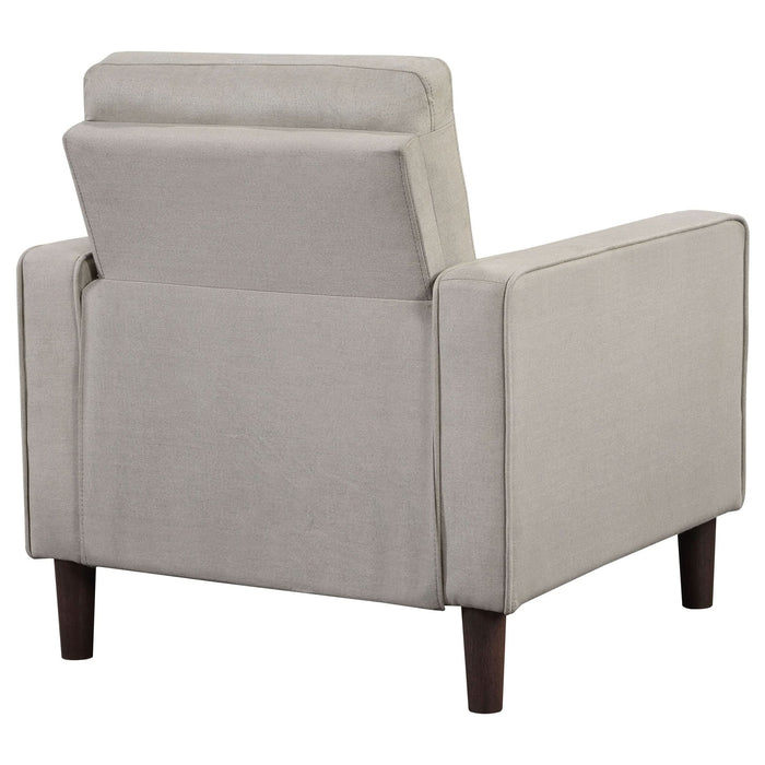 Bowen Upholstered Track Arm Tufted Accent Chair Beige - Walo Furniture