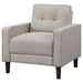 Bowen Upholstered Track Arm Tufted Accent Chair Beige - Walo Furniture