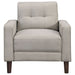 Bowen Upholstered Track Arm Tufted Accent Chair Beige - Walo Furniture