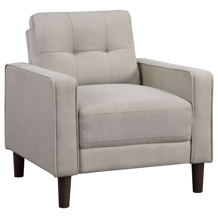 Bowen Upholstered Track Arm Tufted Accent Chair Beige - Walo Furniture