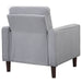 Bowen Upholstered Track Arm Tufted Accent Chair Grey - Walo Furniture