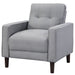 Bowen Upholstered Track Arm Tufted Accent Chair Grey - Walo Furniture