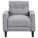 Bowen Upholstered Track Arm Tufted Accent Chair Grey - Walo Furniture