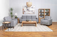 Bowen Upholstered Track Arm Tufted Accent Chair Grey - Walo Furniture