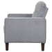 Bowen Upholstered Track Arm Tufted Accent Chair Grey - Walo Furniture