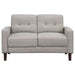 Bowen Upholstered Track Arm Tufted Loveseat Beige - Walo Furniture