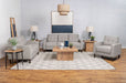 Bowen Upholstered Track Arm Tufted Loveseat Beige - Walo Furniture