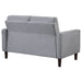 Bowen Upholstered Track Arm Tufted Loveseat Grey - Walo Furniture