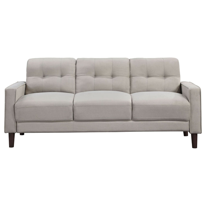 Bowen Upholstered Track Arm Tufted Sofa Beige - Walo Furniture