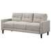 Bowen Upholstered Track Arm Tufted Sofa Beige - Walo Furniture