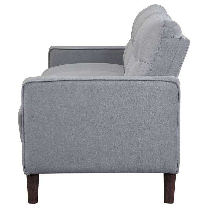 Bowen Upholstered Track Arm Tufted Sofa Grey - Walo Furniture