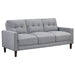 Bowen Upholstered Track Arm Tufted Sofa Grey - Walo Furniture