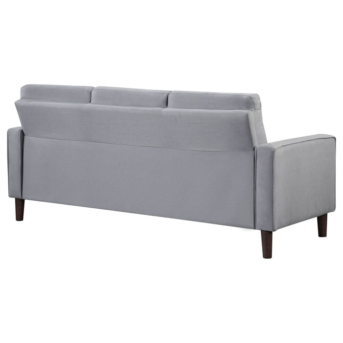 Bowen Upholstered Track Arm Tufted Sofa Grey - Walo Furniture