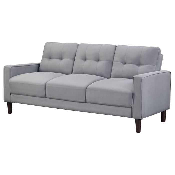 Bowen Upholstered Track Arm Tufted Sofa Grey - Walo Furniture