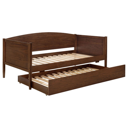 Bozeman Wood Twin Daybed With Trundle Medium Walnut - Walo Furniture