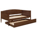 Bozeman Wood Twin Daybed With Trundle Medium Walnut - Walo Furniture