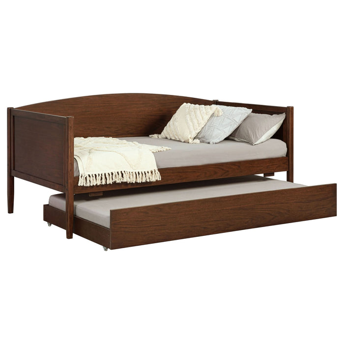 Bozeman Wood Twin Daybed With Trundle Medium Walnut - Walo Furniture