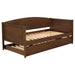 Bozeman Wood Twin Daybed With Trundle Medium Walnut - Walo Furniture