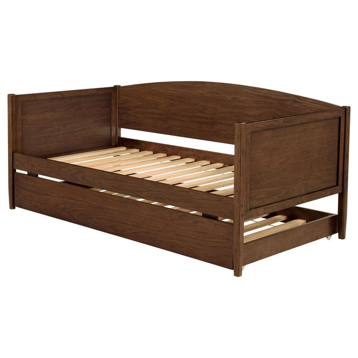 Bozeman Wood Twin Daybed With Trundle Medium Walnut - Walo Furniture