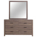 Brantford 6 - drawer Dresser with Mirror Barrel Oak - Walo Furniture