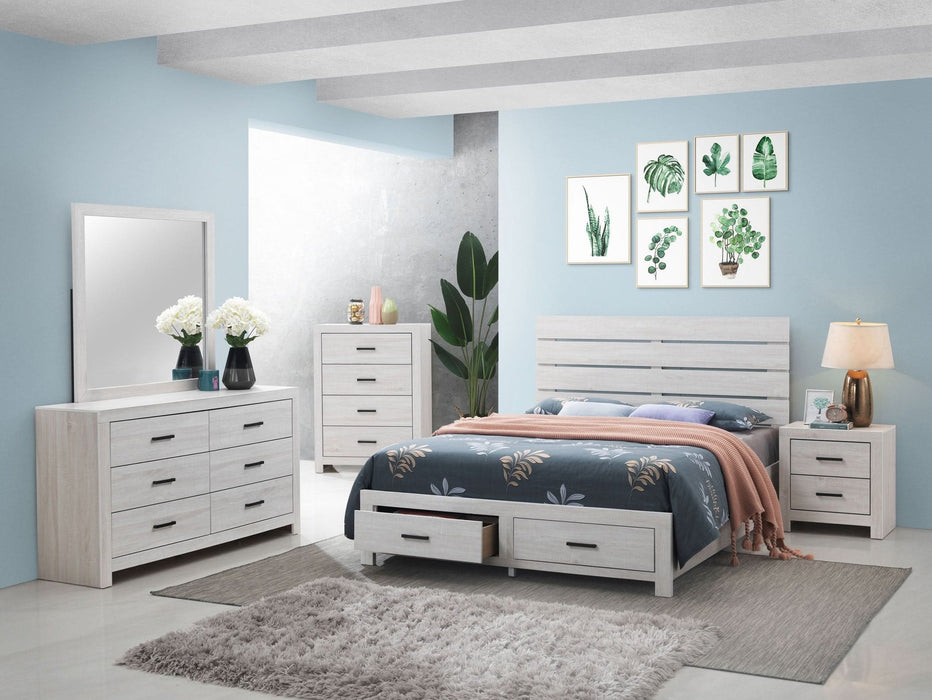 Brantford 6 - drawer Dresser with Mirror Coastal White - Walo Furniture