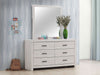 Brantford 6 - drawer Dresser with Mirror Coastal White - Walo Furniture