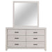 Brantford 6 - drawer Dresser with Mirror Coastal White - Walo Furniture