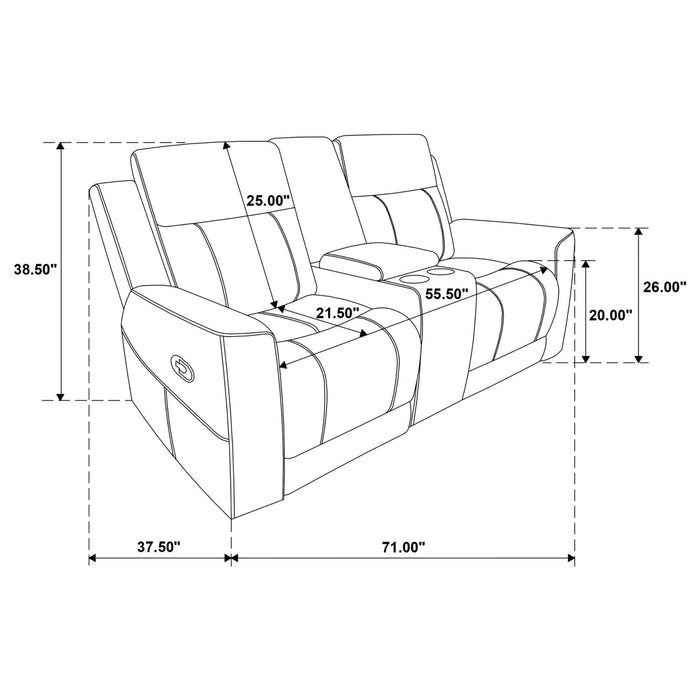 Brentwood 2 - piece Upholstered Reclining Sofa Set Charcoal - Walo Furniture