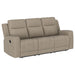 Brentwood 2 - piece Upholstered Reclining Sofa Set Taupe - Walo Furniture