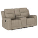 Brentwood 3 - piece Upholstered Reclining Sofa Set Taupe - Walo Furniture