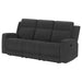 Brentwood Upholstered Motion Reclining Sofa Dark Charcoal - Walo Furniture