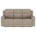 Brentwood Upholstered Motion Reclining Sofa Taupe - Walo Furniture