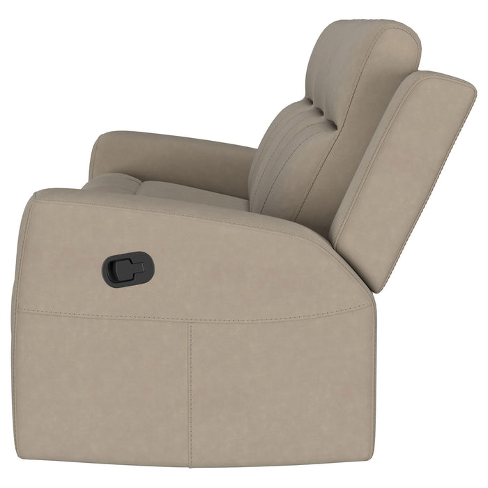 Brentwood Upholstered Motion Reclining Sofa Taupe - Walo Furniture