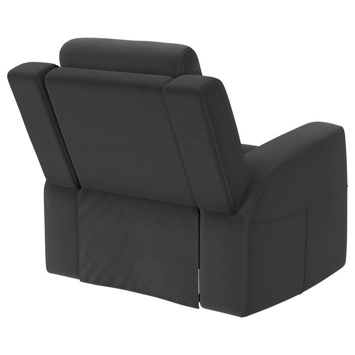 Brentwood Upholstered Recliner Chair Dark Charcoal - Walo Furniture