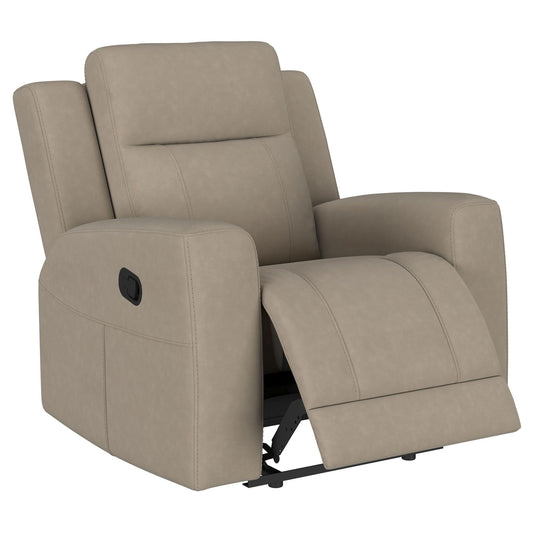 Brentwood Upholstered Recliner Chair Taupe - Walo Furniture