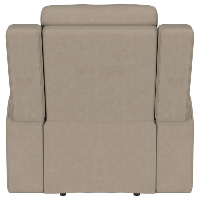 Brentwood Upholstered Recliner Chair Taupe - Walo Furniture