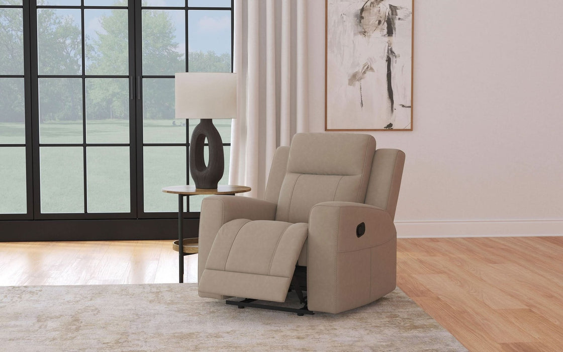 Brentwood Upholstered Recliner Chair Taupe - Walo Furniture