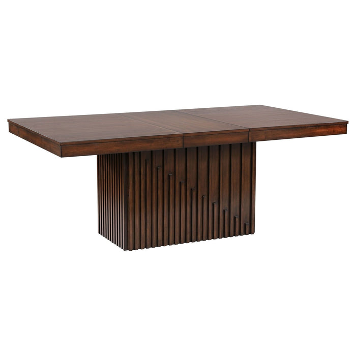 Briarwood 77 - inch Extension Leaf Dining Table Mango Oak - Walo Furniture