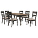 Bridget 7 - piece Rectangular Dining Set Charcoal Sand Through - Walo Furniture