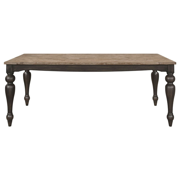 Bridget Rectangular 79 - inch Dining Table Brown Brushed - Walo Furniture