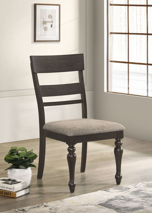 Bridget Wood Dining Side Chair Charcoal (Set of 2) - Walo Furniture