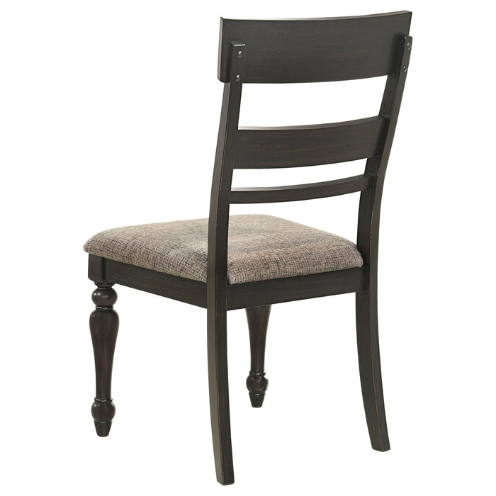 Bridget Wood Dining Side Chair Charcoal (Set of 2) - Walo Furniture