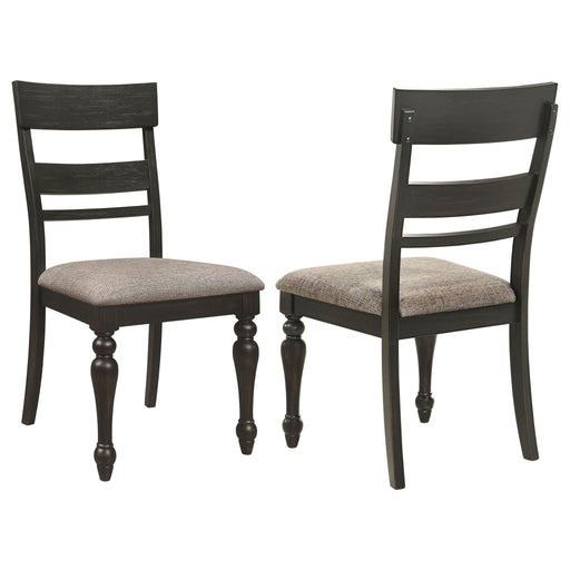 Bridget Wood Dining Side Chair Charcoal (Set of 2) - Walo Furniture