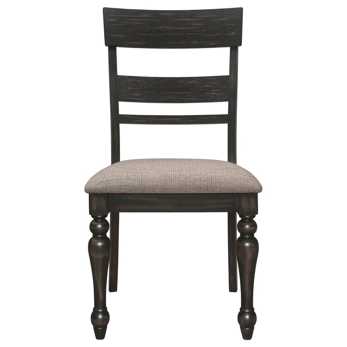 Bridget Wood Dining Side Chair Charcoal (Set of 2) - Walo Furniture