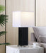 Bridle 25 - inch Square Shade Faux Crocodile Table Lamp Black - Walo Furniture